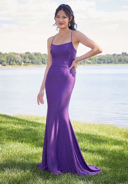 Style 47003 Morilee Purple Size 4 Straight Dress on Queenly