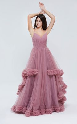Style J20023 Jadore Pink Size 18 Tulle Straight Dress on Queenly