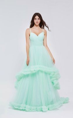 Style Lana Jadore Light Green Size 20 Prom Plus Size Lana Ball gown on Queenly