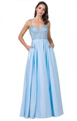 Style CL2454 Coya Blue Size 10 Sweetheart A-line Dress on Queenly