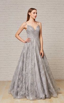 Style J18002 Jadore Silver Size 2 Prom A-line Dress on Queenly
