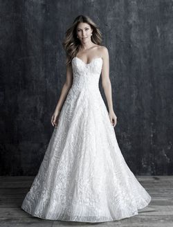 Style C546 Allure White Size 8 Sweetheart A-line Dress on Queenly