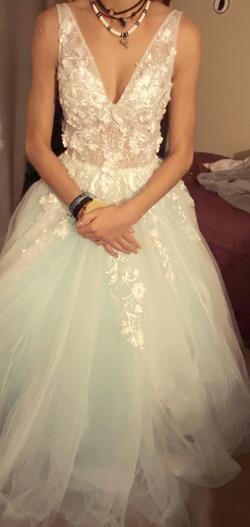 Jovani Blue Size 6 Sweet 16 Ball gown on Queenly