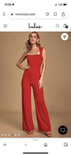Lulus Red Size 6 Jumpsuit Dress on Queenly