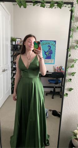 Blondie Nites Green Size 6 Corset Side Slit Straight Dress on Queenly