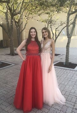 Jovani Red Size 6 Pageant Ball gown on Queenly