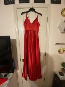 Sequin Hearts Red Size 0 Side Slit A-line Dress on Queenly