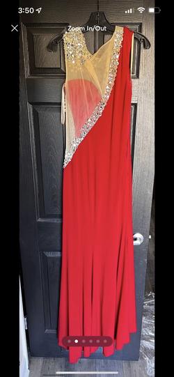 Red Size 8 Straight Dress on Queenly