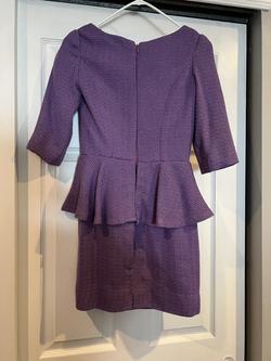 Shirley Prodell Purple Size 2 Boat Neck Midi Cocktail Dress on Queenly