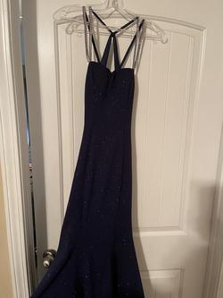 Alyce Paris Blue Size 00 Shiny Prom Cut Out A-line Dress on Queenly