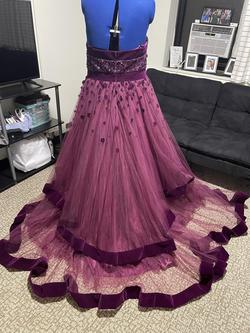 Mac Duggal Purple Size 20 Tulle Plus Size Square Neck Prom Ball gown on Queenly
