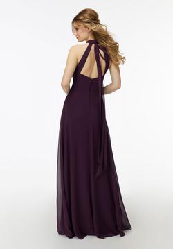 Style 21737 Morilee Purple Size 18 Keyhole Halter Straight Dress on Queenly