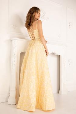 Style 1137 Lucci Lu Yellow Size 6 Military A-line Dress on Queenly
