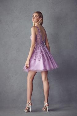 Style 853 Juliet Purple Size 12 Plus Size Cocktail Dress on Queenly