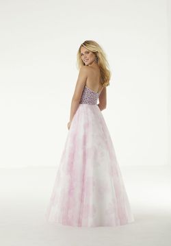 Style 45071 Morilee Pink Size 4 Strapless A-line Straight Dress on Queenly