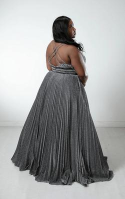 Style RM6267 Romance Silver Size 18 Gray Sorority Formal A-line Dress on Queenly