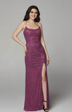 Style 3638 Primavera Pink Size 0 Sorority Formal Side slit Dress on Queenly