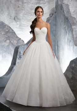 Style 5617 Morilee White Size 2 Pageant Ball gown on Queenly