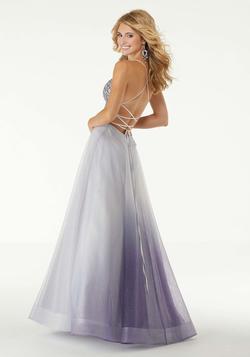 Style 45006 Morilee Purple Size 12 Sheer A-line Ball gown on Queenly