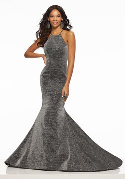 Style 43137 Morilee Silver Size 8 Train Mermaid Dress on Queenly
