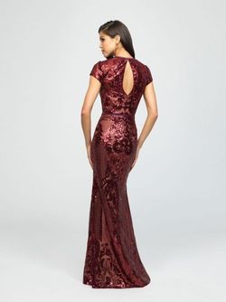 Style Isla Madison James Red Size 14 Prom Sequin Burgundy Military Straight Dress on Queenly