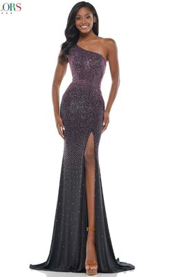 Style 2647 Colors Black Size 10 Sheer Side slit Dress on Queenly