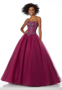 Style 42133 Morilee Red Size 0 Sweetheart A-line Ball gown on Queenly