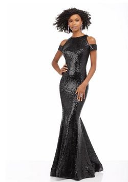 Style 42073 Morilee Black Size 10 Train Mermaid Dress on Queenly