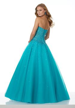 Style 42040 Morilee Blue Size 8 Sweetheart Turquoise Ball gown on Queenly