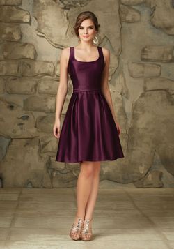 Style 31064 Morilee Purple Size 10 Sorority Formal Square Neck Cocktail Dress on Queenly