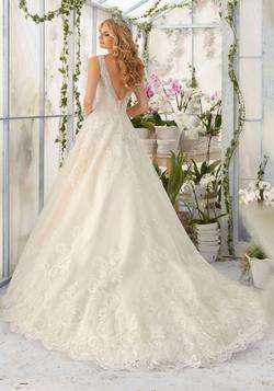 Style 2813 Morilee White Size 16 Plus Size Ball gown on Queenly