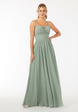 Style 21709 Morilee Green Size 18 Military Spaghetti Strap Straight Dress on Queenly