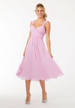 Style 21707 Morilee Pink Size 12 Bridesmaid Wedding Guest Plus Size Cocktail Dress on Queenly