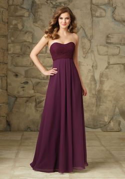 Style 107 Morilee Purple Size 12 Straight Dress on Queenly