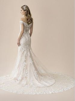 Style PB6565-BU Moonlight White Size 10 Floor Length Mermaid Dress on Queenly