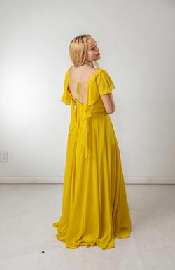 Style 7576 Lets Yellow Size 8 Military Straight Dress on Queenly