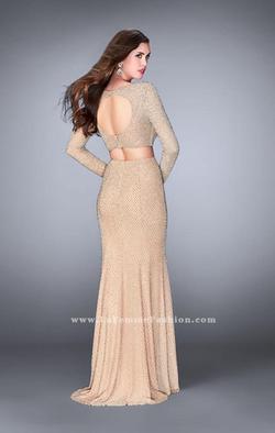 Style 24175 La Femme Pink Size 0 Two Piece Sheer Straight Dress on Queenly
