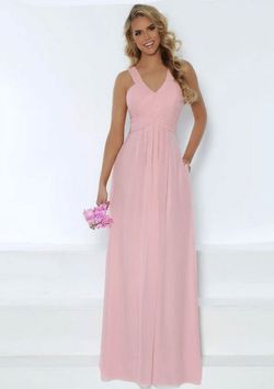 Style 1789 Kanali K Pink Size 12 Plus Size Sorority Formal Straight Dress on Queenly