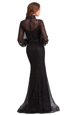 Style J15027 Jadore Black Size 12 Train Sheer Mermaid Dress on Queenly