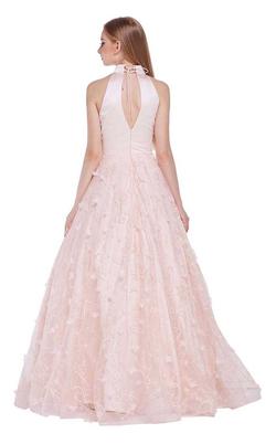 Style J14036 Jadore Pink Size 16 Keyhole Halter A-line Dress on Queenly