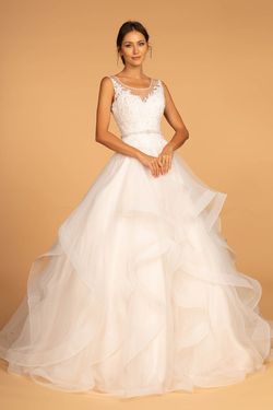 Style GL2599 Gls White Size 4 Sheer Cotillion Ball gown on Queenly