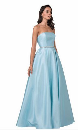 Style CL2104 Coya Blue Size 4 Straight A-line Dress on Queenly