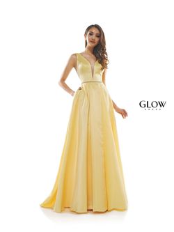 Style G900 Colors Yellow Size 16 Floor Length $300 Prom Side Slit A-line Dress on Queenly