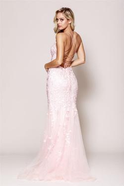 Style 799 Amelia Couture Pink Size 2 Corset Straight Dress on Queenly
