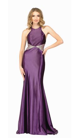 Style 90026 Abby Paris Purple Size 12 Jersey Straight Dress on Queenly
