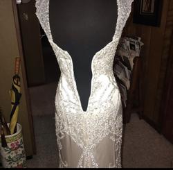 Sherry Hill White Size 2 Wedding Sheer Straight Dress on Queenly