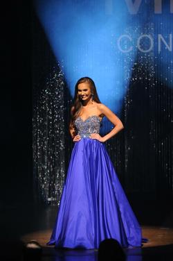 Sherri Hill Royal Blue Size 0 Sequin Showstopper Strapless Train Dress on Queenly