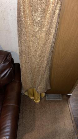 Gold Size 14 Straight Dress on Queenly