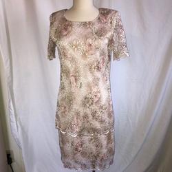Connected Apparel Nude Size 6 Polyester Straight Dress on Queenly