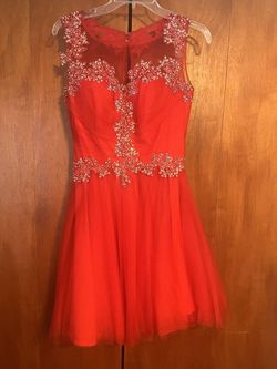 Alyce Paris Red Size 6 Military Floor Length A-line Dress on Queenly